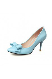 Women's Shoes Leatherette Chunky Heel Heels Heels Office & Career / Dress / Casual Blue / Pink / Beige