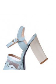 Women's Shoes Heel Heels / Peep Toe / Platform Sandals / Heels Outdoor / Dress / Casual Blue / Pink / Beige