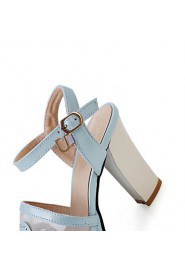 Women's Shoes Heel Heels / Peep Toe / Platform Sandals / Heels Outdoor / Dress / Casual Blue / Pink / Beige