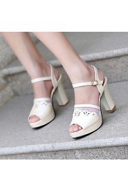 Women's Shoes Heel Heels / Peep Toe / Platform Sandals / Heels Outdoor / Dress / Casual Blue / Pink / Beige