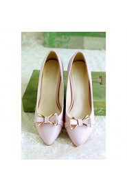 Women's Shoes Leatherette Stiletto Heel Heels Heels Office & Career / Dress / Casual Blue / Pink / Beige