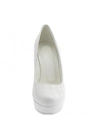 Women's Wedding Shoes Round Toe Heels Wedding / Dress White