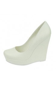 Women's Wedding Shoes Round Toe Wedges Heel Wedding / Dress White