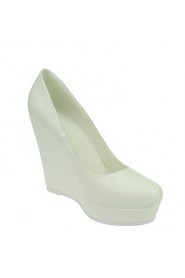 Women's Wedding Shoes Round Toe Wedges Heel Wedding / Dress White