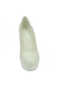 Women's Wedding Shoes Round Toe Wedges Heel Wedding / Dress White