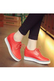 Women's Shoes Synthetic Platform Creepers Fashion Sneakers Outdoor / Casual Black / Red / White