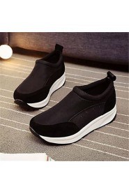 Women's Shoes Tulle Flat Heel Comfort Fashion Sneakers Outdoor / Casual Black / Red