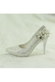 Women's Wedding Shoes Heels / Pointed Toe Heels Wedding / Party & Evening / Dress White