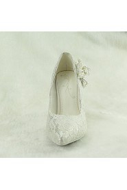 Women's Wedding Shoes Heels / Pointed Toe Heels Wedding / Party & Evening / Dress White