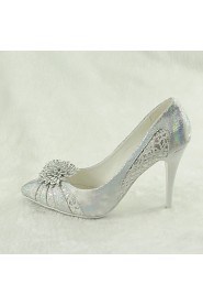 Women's Wedding Shoes Heels / Pointed Toe Heels Wedding / Party & Evening / Dress Silver