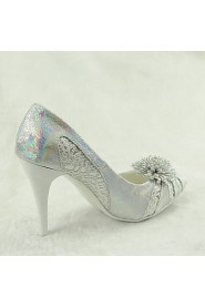 Women's Wedding Shoes Heels / Pointed Toe Heels Wedding / Party & Evening / Dress Silver