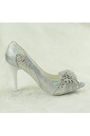 Women's Wedding Shoes Heels / Pointed Toe Heels Wedding / Party & Evening / Dress Silver