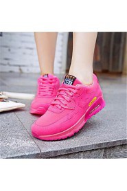 Women's Shoes Canvas Flat Heel Comfort Athletic Shoes Outdoor / Athletic Black / Pink / Red