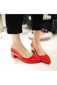 Women's Shoes Leatherette Stiletto Heel Heels Heels Office & Career / Dress / Casual Black / Red / White