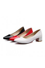 Women's Shoes Leatherette Stiletto Heel Heels Heels Office & Career / Dress / Casual Black / Red / White