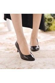 Women's Shoes Patent Leather Low Heel Heels / Comfort Heels Office & Career / Casual Black / Red / White / Beige
