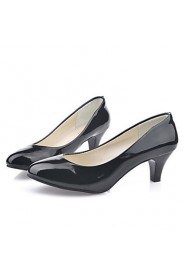 Women's Shoes Patent Leather Low Heel Heels / Comfort Heels Office & Career / Casual Black / Red / White / Beige