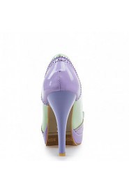 Women's Shoes Leatherette Stiletto Heel Heels Heels Wedding / Office & Career / Casual Green / Pink / Purple / White