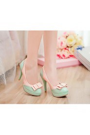 Women's Shoes Leatherette Stiletto Heel Heels Heels Wedding / Office & Career / Casual Green / Pink / Purple / White