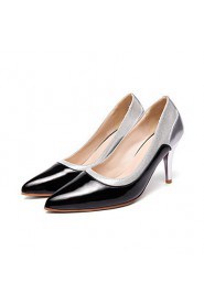 Women's Shoes Patent Leather Stiletto Heel Heels / Pointed Toe Heels Office & Career / Party & Evening / Dress Black