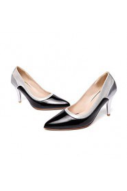 Women's Shoes Patent Leather Stiletto Heel Heels / Pointed Toe Heels Office & Career / Party & Evening / Dress Black