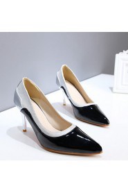 Women's Shoes Patent Leather Stiletto Heel Heels / Pointed Toe Heels Office & Career / Party & Evening / Dress Black