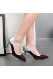 Women's Shoes Patent Leather Stiletto Heel Heels / Pointed Toe Heels Office & Career / Party & Evening / Dress Black