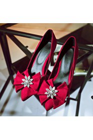 Women's Shoes Stiletto Heel Heels / Pointed Toe Heels Casual Black / Red