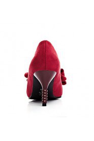 Women's Shoes Stiletto Heel Heels / Pointed Toe Heels Casual Black / Red