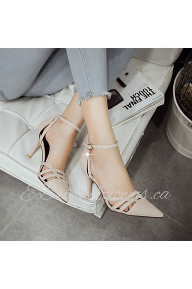 Women's Shoes Stiletto Heel Heels / Pointed Toe Heels Casual Black / Pink / Beige