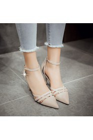 Women's Shoes Stiletto Heel Heels / Pointed Toe Heels Casual Black / Pink / Beige