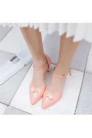 Women's Shoes Leatherette Stiletto Heel Heels Heels Wedding / Office & Career / Party & Evening Green / Pink / White