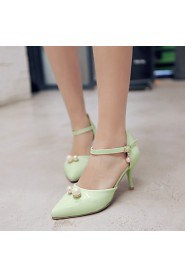 Women's Shoes Leatherette Stiletto Heel Heels Heels Wedding / Office & Career / Party & Evening Green / Pink / White