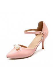 Women's Shoes Leatherette Stiletto Heel Heels Heels Wedding / Office & Career / Party & Evening Green / Pink / White