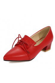 Women's Shoes Low Heels/Pointed Toe Heels/Oxfords Office & Career/Casual Black/Red/Silver/Gray