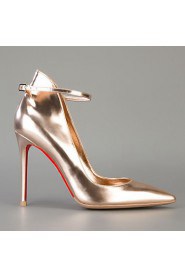 Women's Shoes Patent Leather Stiletto Heel Heels / Pointed Toe Heels Party & Evening / Dress / Casual Gold