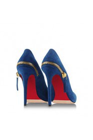 Women's Shoes Fleece Stiletto Heel Heels / Pointed Toe Heels Party & Evening / Dress / Casual Blue