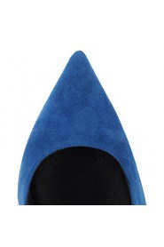 Women's Shoes Fleece Stiletto Heel Heels / Pointed Toe Heels Party & Evening / Dress / Casual Blue