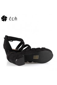 Women's Shoes Chunky Heel Platform/Gladiator/Ankle Strap Sandals Office & Career/Party & Evening/Casual Black Shoes