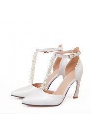 Women's Shoes Stiletto Heel/D'Orsay Two-Piece/Pointed Toe Heels Imitation Pearl Wedding Shoes/Party/Dress Blue/Pink