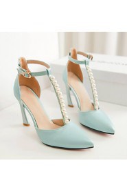 Women's Shoes Stiletto Heel/D'Orsay Two-Piece/Pointed Toe Heels Imitation Pearl Wedding Shoes/Party/Dress Blue/Pink