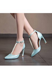 Women's Shoes Stiletto Heel/D'Orsay Two-Piece/Pointed Toe Heels Imitation Pearl Wedding Shoes/Party/Dress Blue/Pink