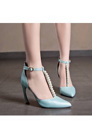 Women's Shoes Stiletto Heel/D'Orsay Two-Piece/Pointed Toe Heels Imitation Pearl Wedding Shoes/Party/Dress Blue/Pink