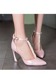 Women's Shoes Stiletto Heel/D'Orsay Two-Piece/Pointed Toe Heels Imitation Pearl Wedding Shoes/Party/Dress Blue/Pink