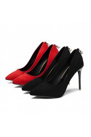 Women's Shoes Leatherette Stiletto Heel Heels Heels Wedding / Office & Career / Party & Evening Black / Red