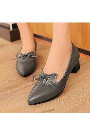 Women's Shoes Low Heel Pointed Toe Heels Office & Career/Dress/Casual Black/Red/Gray