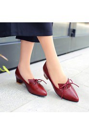 Women's Shoes Low Heel Pointed Toe Heels Office & Career/Dress/Casual Black/Red/Gray