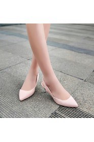 Women's Shoes Leatherette Stiletto Heel Heels Heels Outdoor / Office & Career / Dress Black / Pink / Almond