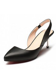 Women's Shoes Leatherette Stiletto Heel Heels Heels Outdoor / Office & Career / Dress Black / Pink / Almond