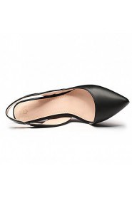Women's Shoes Leatherette Stiletto Heel Heels Heels Outdoor / Office & Career / Dress Black / Pink / Almond